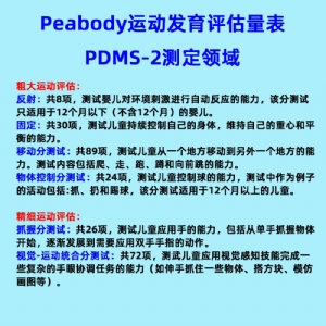 兒童精細動作評定FMFM小兒粗大運動評估GMFM工具箱PDMS-2軟件
